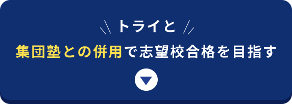トライと集団塾との併用で志望校合格を目指す