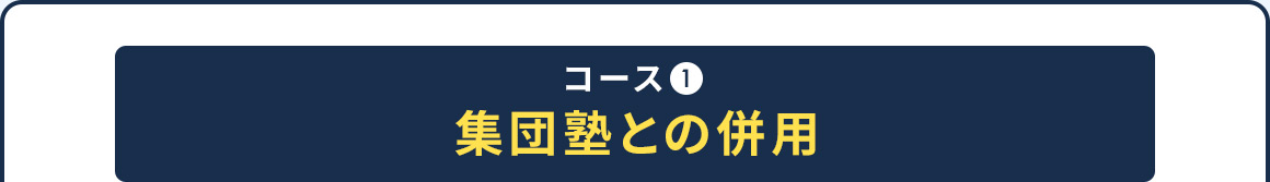 コース1 集団塾との併用