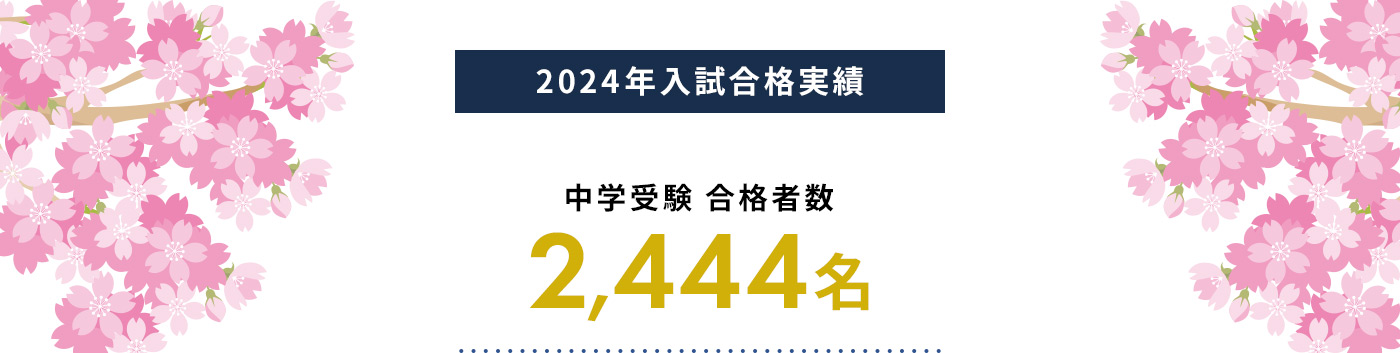 2024年入試合格実績 中学受験 合格者数 2,444名