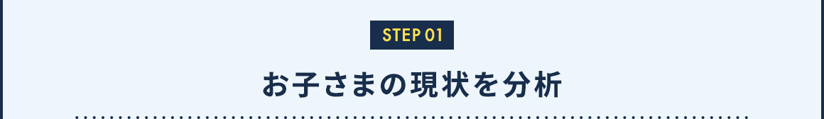 STEP01 お子さまの現状を分析