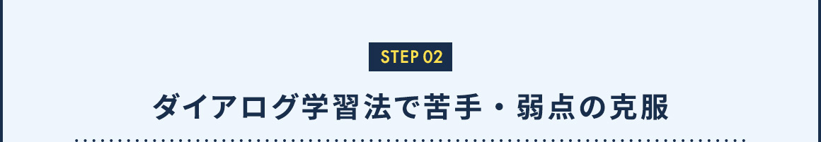 STEP02 ダイアログ学習法で苦手・弱点の克服