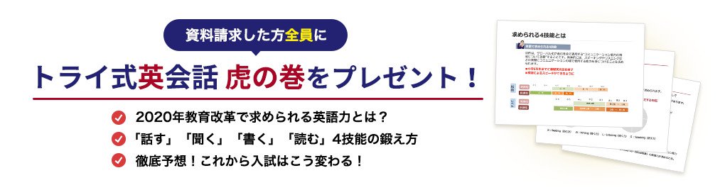 トライ式英会話虎の巻をプレゼント