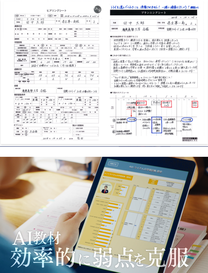 AI教材 効率的に弱点を克服