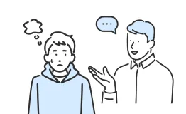 人と話すのに緊張してしまうのイメージ