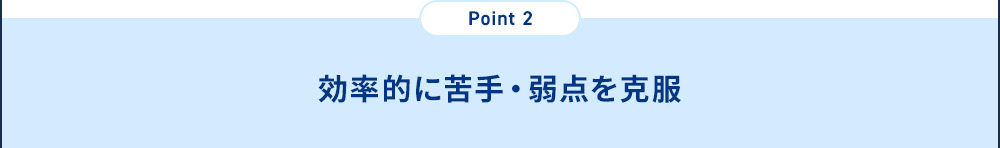 Point2 効率的に苦手・弱点を克服