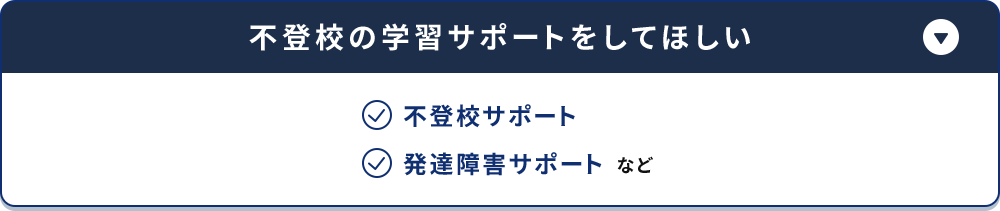 不登校の学習サポートをしてほしい 不登校サポート 発達障害サポート など