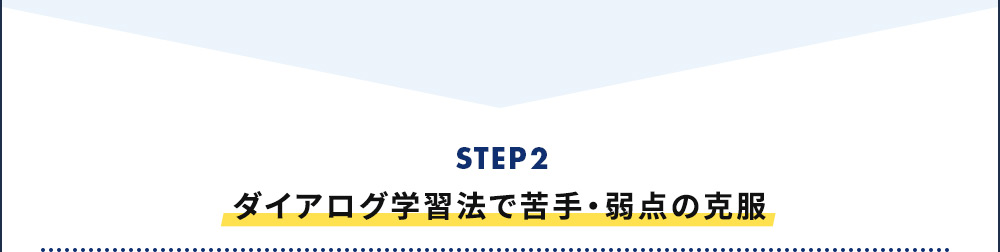 STEP2 ダイアログ学習法で苦手・弱点の克服