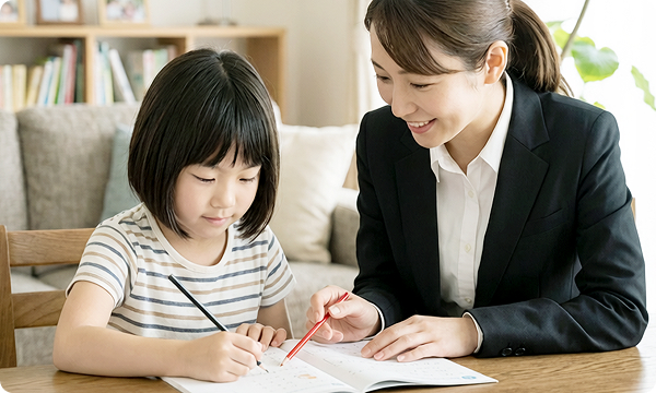 こどもに寄り添って学習を見守る支援員